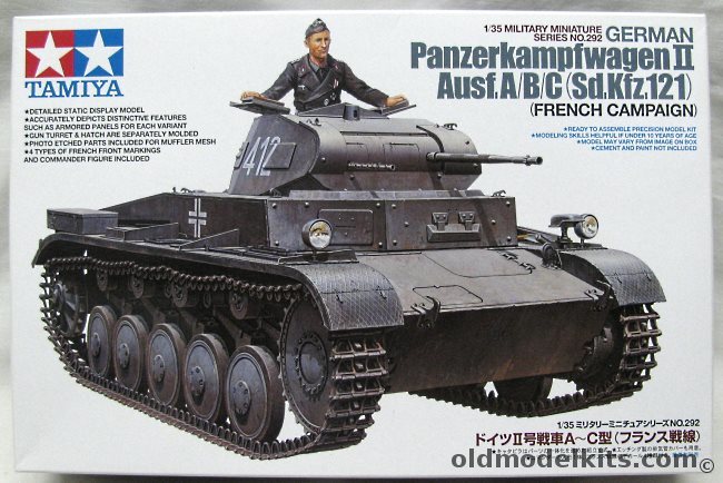 Tamiya 1/35 Panzer Kampfwagen II Ausf. A/B/C (Sd.Kfz.121) - French Campaign - With PE Parts, MM292 plastic model kit